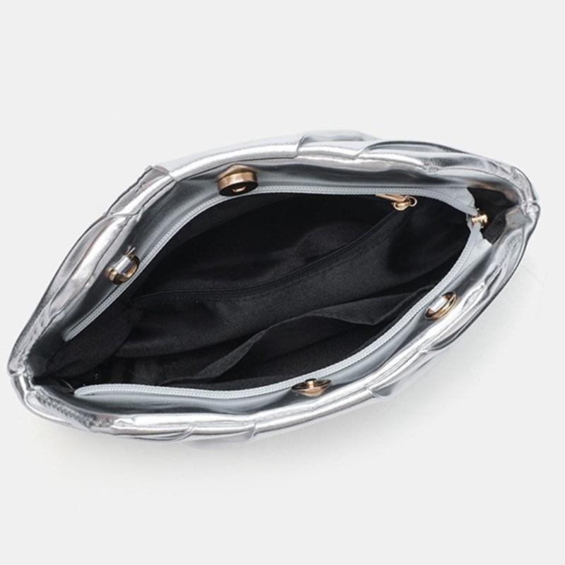 Fashion Gold Chain Y2K Underarm Bag Women Pleated Solid Color Luxury Design Shoulder Bag Ladies Harajuku Versatile Handheld Bags