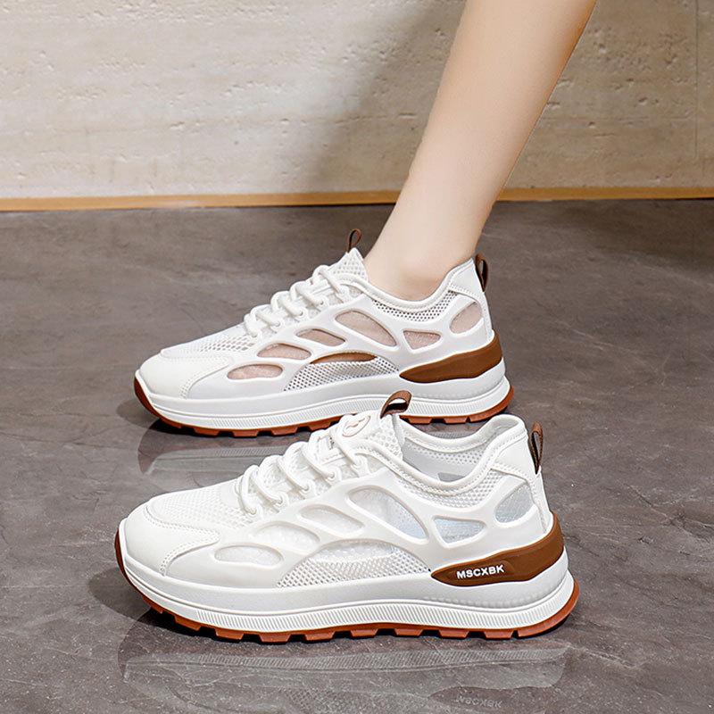 Mesh Breathable Sports Shoes Women's Summer New Thick-soled Lightweight Forrest Gump Shoes Women's Sports and Leisure Shoes