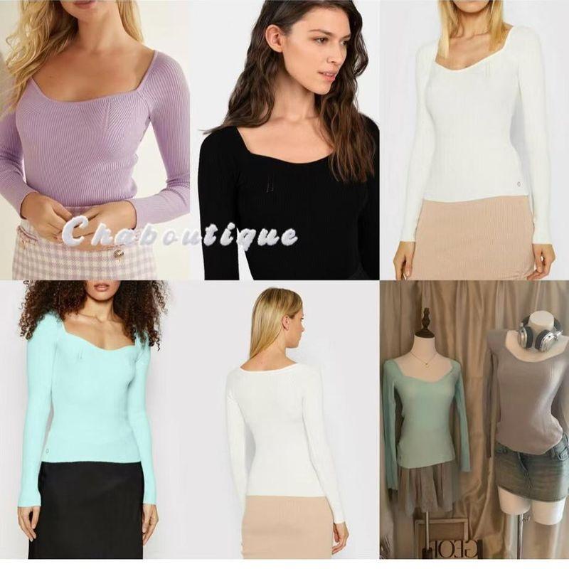 

Accessible Luxury G * S Soft Giant Comfortable G Standard Square Collar Knitting Long-Sleeved Shirt C89 White (flawed L