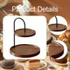 2 Tier Wood Serving Tray Tiered Party Platter Farmhouse Decorative for Christmas Coffee