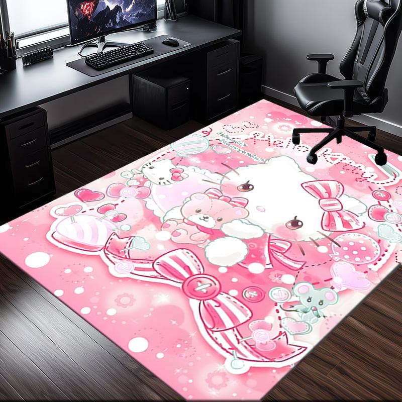 Melody's Sweet Adventure Rug Office Carpet Non-Slip Mat, Chair Rug Floor Covering for Gaming, Bedroom, Living Room , Home Decor Christmas Gift