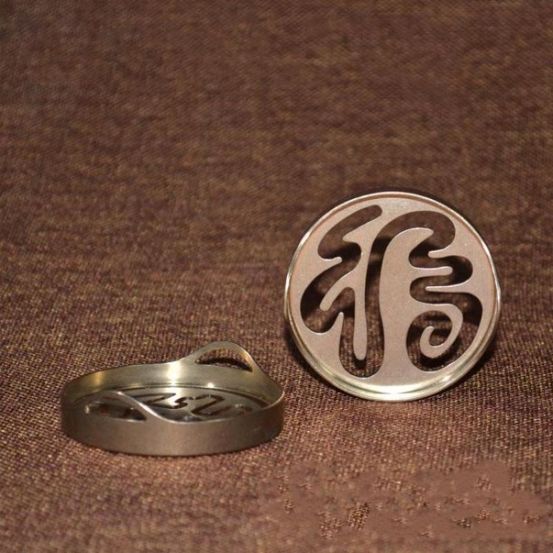 

6.0cm Pure Copper Binaear Incense Seal DIY Household Hit Tuo Hit Seal Incense Burner Incense Printing Incense Mold Incense Tool