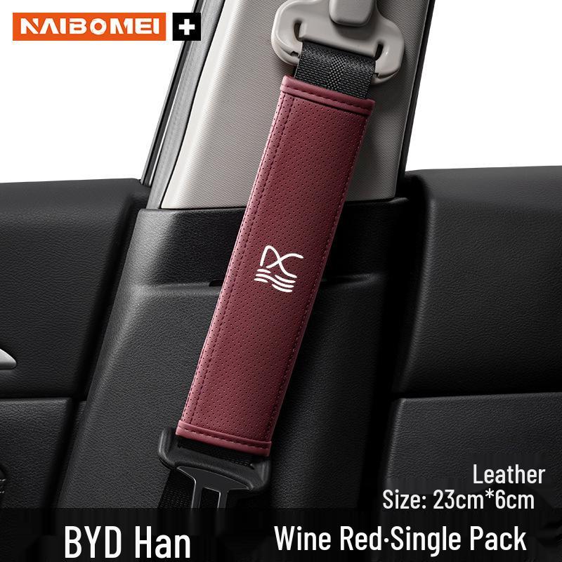 BYD Han EV Seat Belt Shoulder Pads - Leather Covers & Interior Accessories