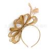 Fine Linen Yarn Bridal Tiara Feather Flower Hairpins Hair Ornaments, Prom Party Headbands, Top Hats