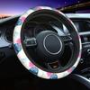 Stitch Car Steering Wheel Cover, Light Cars, Luxury Anti-Slip, Stain Resistant, Steering Cover, Regular