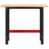 vidaXL Werkbank 100x60x81,5 cm Massivholz Eiche