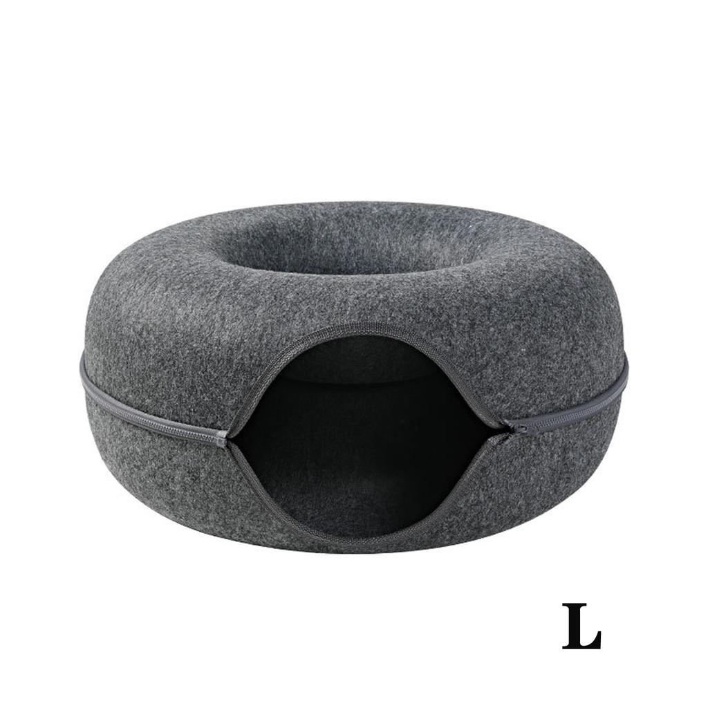 Cats Tunnel Bed Natural Pet Cave Round Detachable Indoor Interactive Toy House For Small Dogs Puppy Supplies