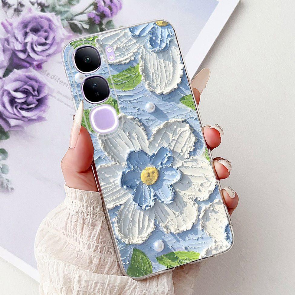 For Vivo V40 Lite 5G IDN Case V2417 Clear Cute Cat Fashion Butterfly Love Painted Soft Phone Case For Vivo V40 Lite 4G IDN Cover