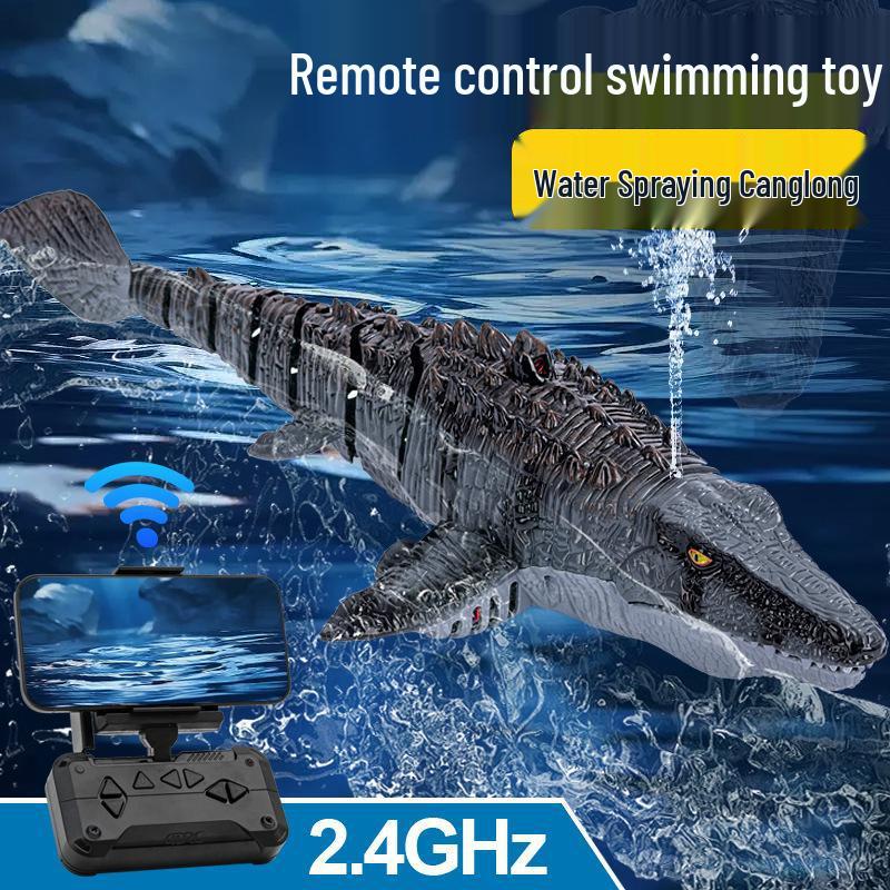 S11 4DRC Electric Camera Remote-Control Dinosaur Boat with Water Spray Toy for Kids