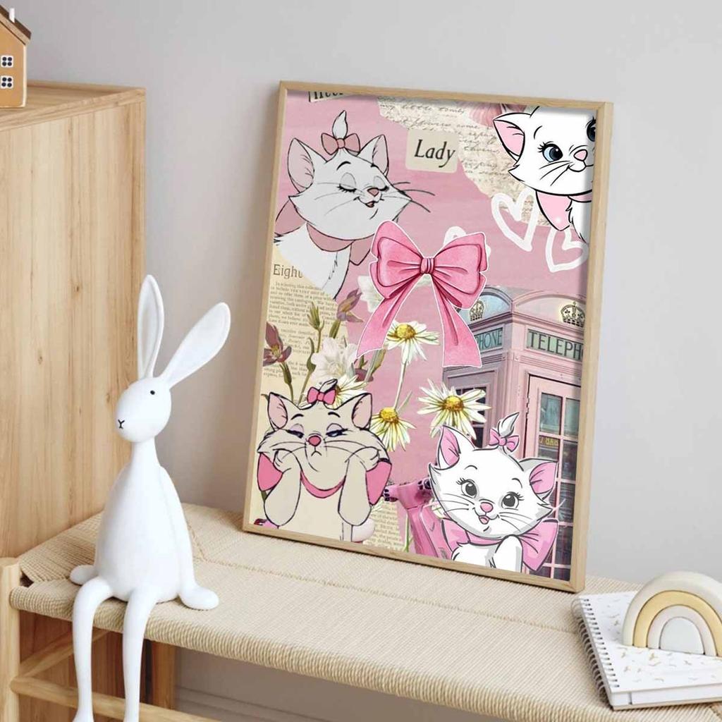 Disney Point de croix Chat Mary Point de croix Diamant Œuvre d'art Thématique Dessin animé Mosaïque Point de croix Diamant 5D Décoration d'intérieur Cadeau