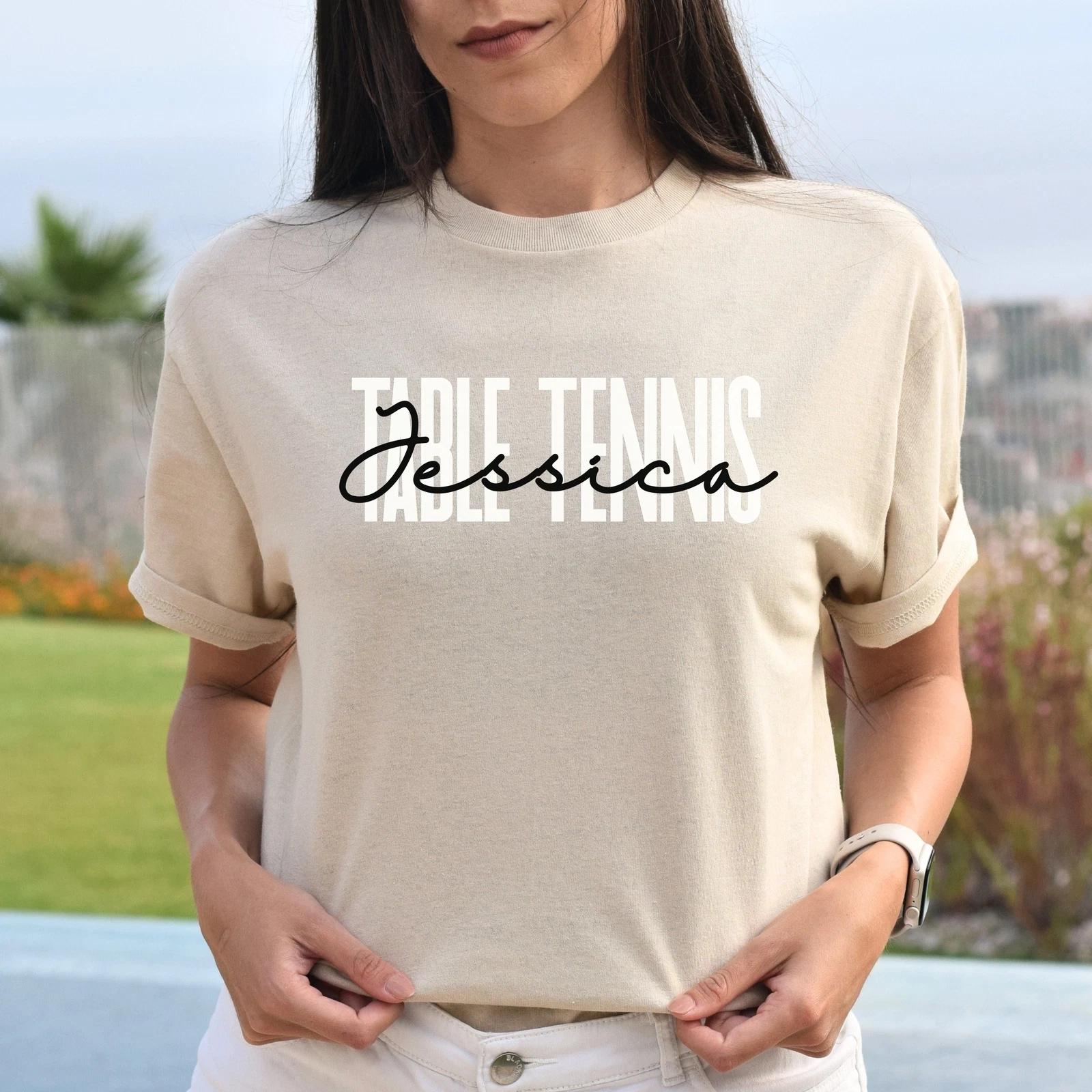 Personalized Table tennis T-shirt gift Custom name Table tennis coach Unisex Tee S