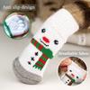 Christmas Pet Knitted Socks for Small Dogs Cat Shoes Chihuahua Boots for Winter Warm Indoor Wear Slip On Paw Protector