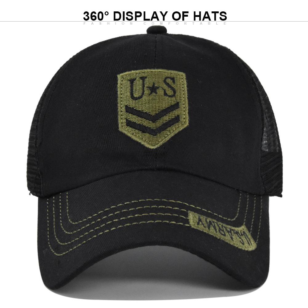 Summer Fashion Mesh Baseball Cap For Men High Quality Adjustable Breathable Cotton Streetwear Outdoor Sports Sun Visor Hat