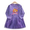 Paw Patrol Girls' Long Sleeve Princess Mesh Dress - Stylish Spring/Autumn Skirt for Kids