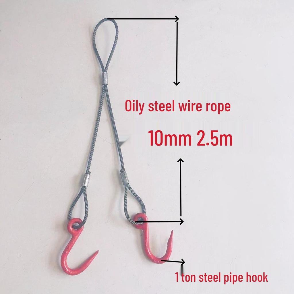 Vinç Bakım Riggingi için Kancalı İki Bacaklı Preslenmiş Tel Halat Sapan