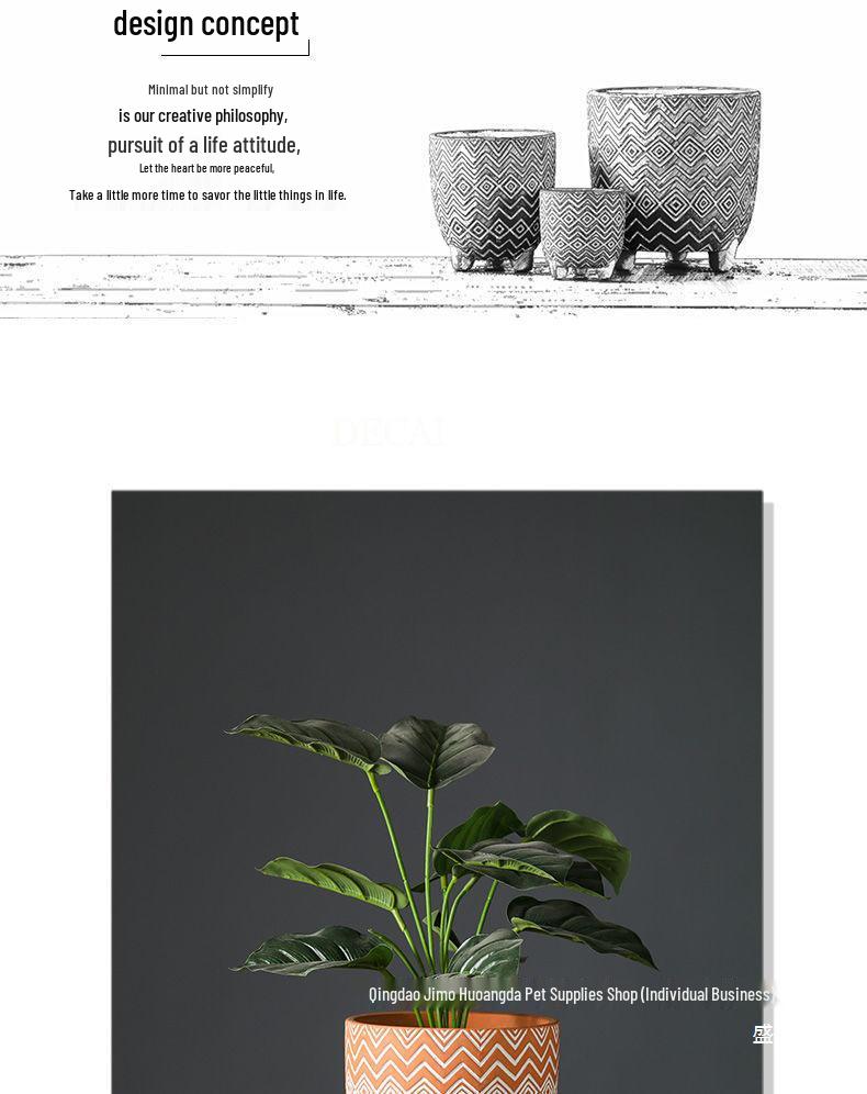 Red Clay Breathable Minimalist Terracotta Flower Pot with Feet for Succulents and Pothos - Round Design, Free Shipping