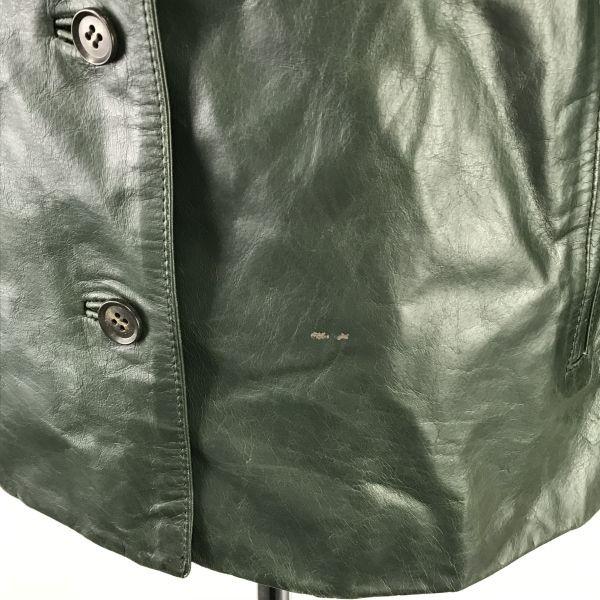 Baycrew La Totalite Leather Jacket Coat Women M Dark Olive(USED)