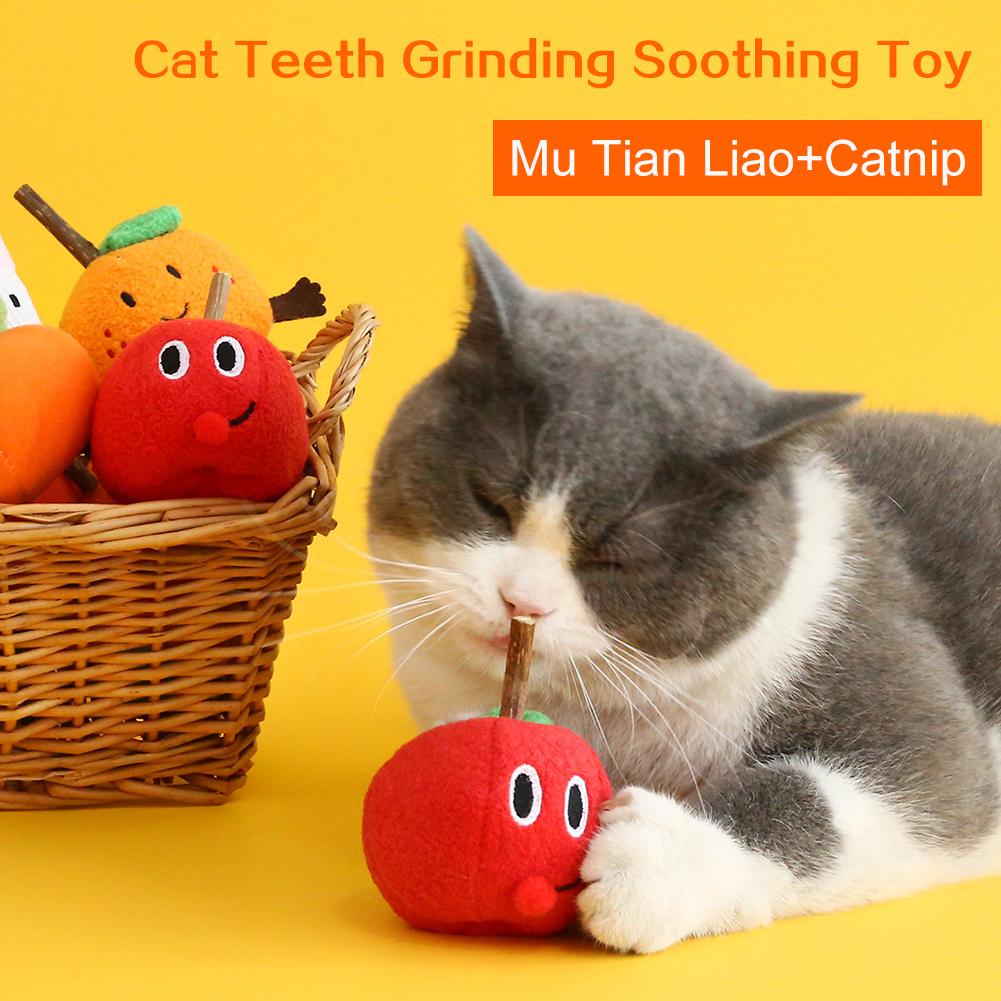 Fruit Teething Stick Cat Toy Bite-Resistant Grinding Ball For Boredom Exercise