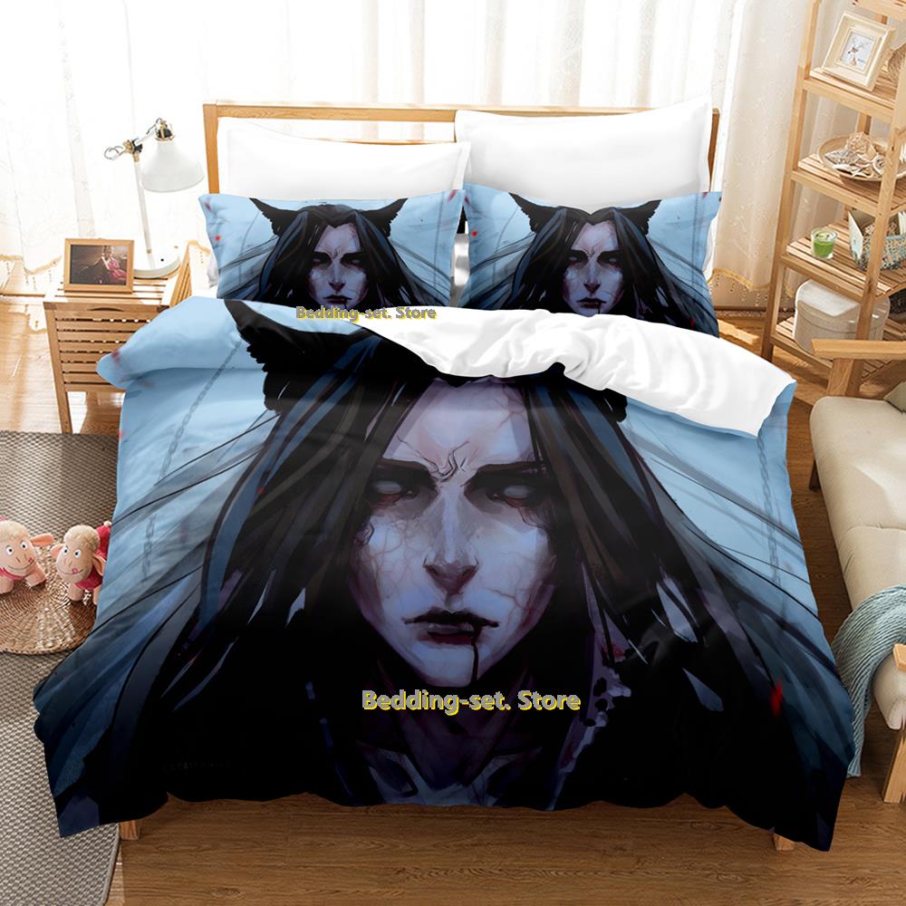 Comforter New Mo Dao Zu Shi The Grandmaster Of Demonic Cultivation Bedding Set Anime Three-Piece Set Adult Kid Bedroom Duvet Sets