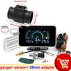 AD 3 In 1 LCD Automobile Digital Water Temperature Gauge Oil Pressure Gauge Voltmeter Water Temperature Sensor Adapter for Car