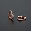 Minimalist Polished Heart Shaped Micro Paved Zircon Huggie Earrings Versatile Fashion Jewelry For Women