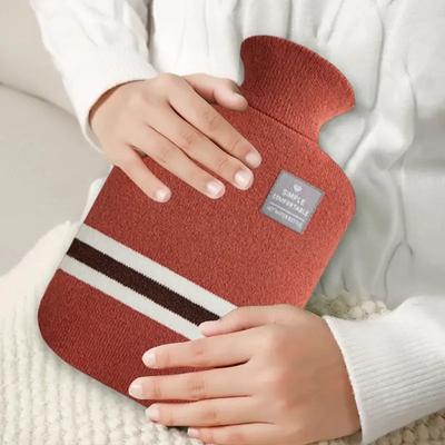 Hot Water Bag Tummy Warmer Waterfilled PVC Cute Portable Knitting Cover Warming Handbag Large Warm Water Bag