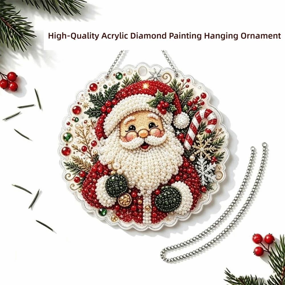 Round Acrylic Christmas  Painting Kit Home Decoration Craft Kit  Home Decor