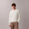 Calvin Klein Jacquard Texture Casual Cotton Crew Neck Sweater Men Sweater 4RE301G