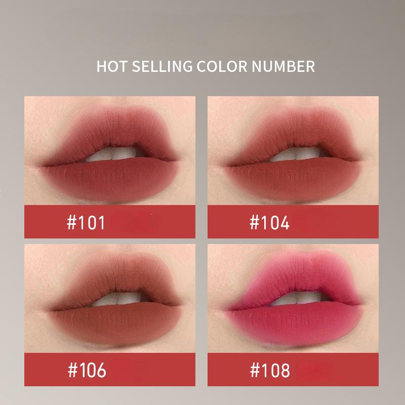 Light Mist Mousse Lip Mud Matte Matte Velvet Color Long-lasting Makeup Lip Glaze Not Easy To Stick To the Cup Lipstick
