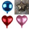 Inch Solid Colour Foil Balloons Heart Star Round Shape Perfect For Weddings And Birthday Parties**
