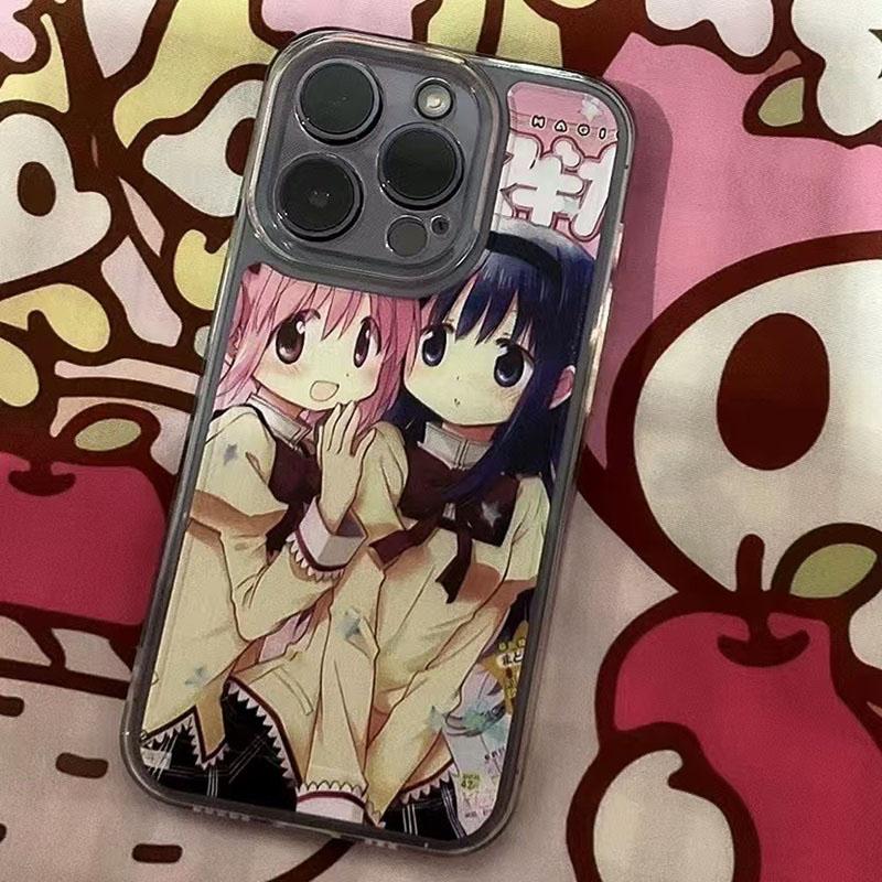 Japanese Cute Anime Girl iPhone Case For iPhone 17 16 15 14 13 12 11Pro Max XR XS MAX 7 8 PLUS MINI INS Silicone Rubber Cover
