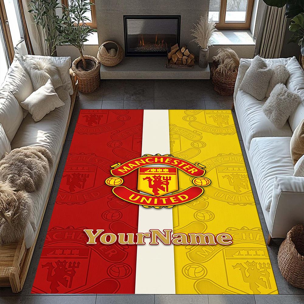 Manchester Customize Your Name Area Rug Design for Kitchen Hallway Foyer Dining Room Antislip Carpet Anime Office Decor Wedding Party Gift