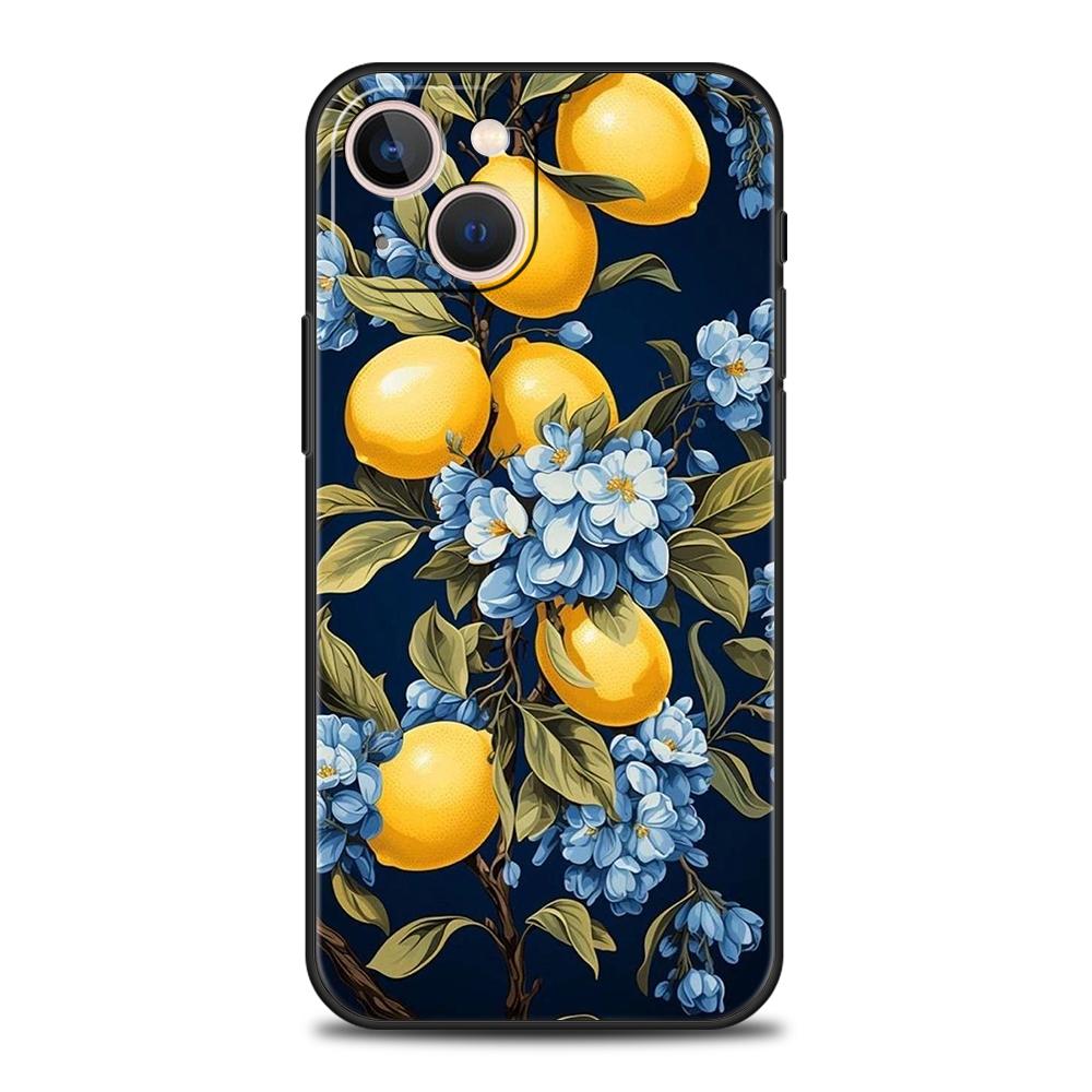 Phone Case Cover for iPhone 17 16 15 14 13 12 Pro Max 11 Pro Max 17 AIR Plus Shockproof Soft TPU Summer Fresh Fruit Lemon Print