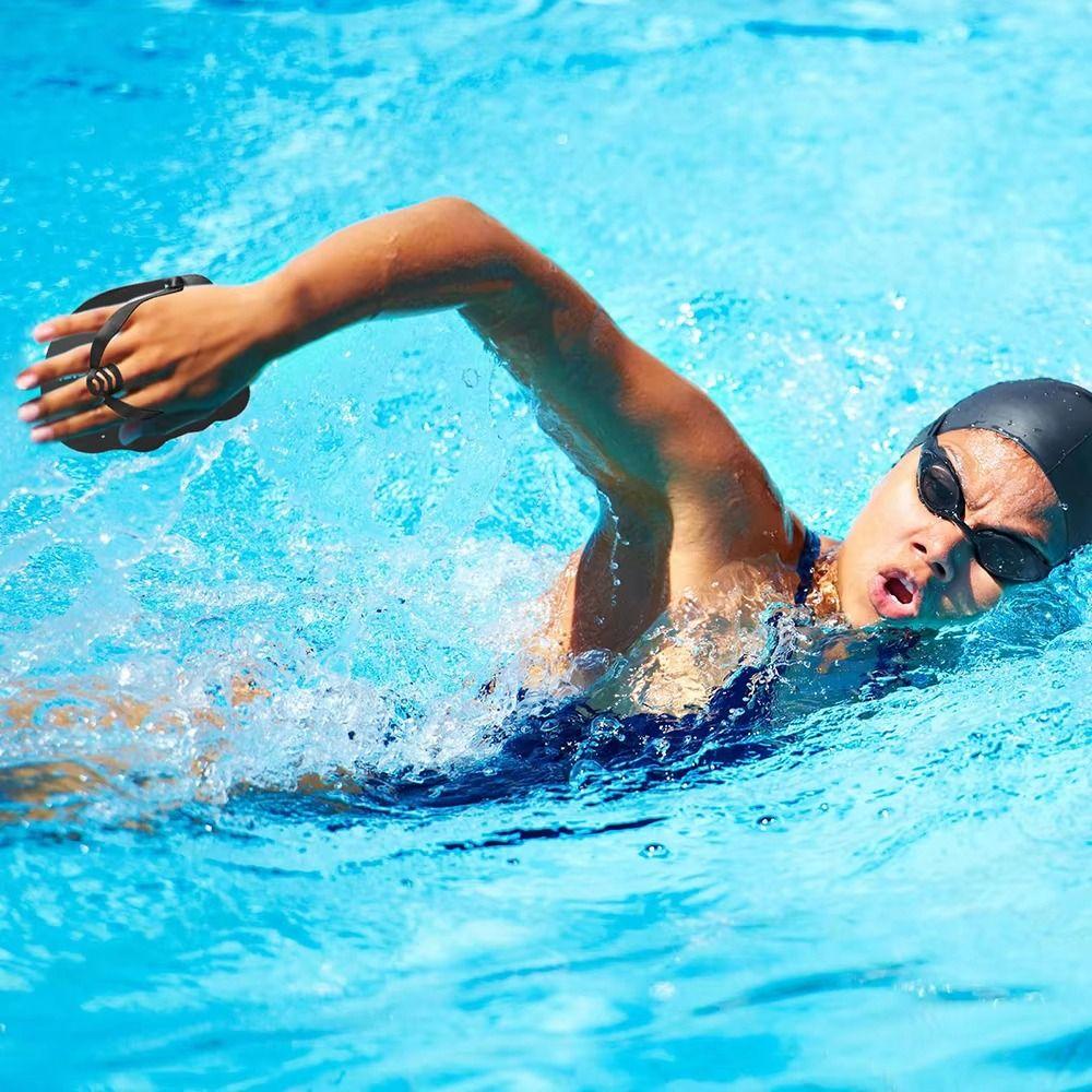 1Pair With Silicone Straps Swim Paddles Freestyle Hands Fins Flippers  Water Sport Snorkeling