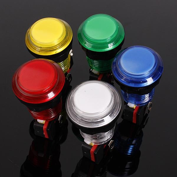 

1-дюймовая аркадная видеоигра с круглой подсветкой, кнопочный переключатель, светодиодная лампа