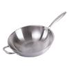 Germany Non-stick Stainless Steel Wok for Induction and Gas Stoves, Flat-bottomed Cookware.