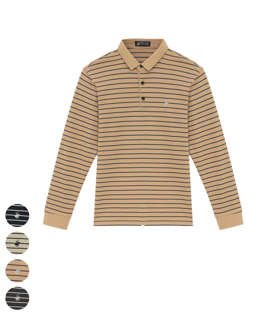 BHPOLOCLUB Men'S Daily Pinstripe Pk T-Shirt 4 Colors Ts365