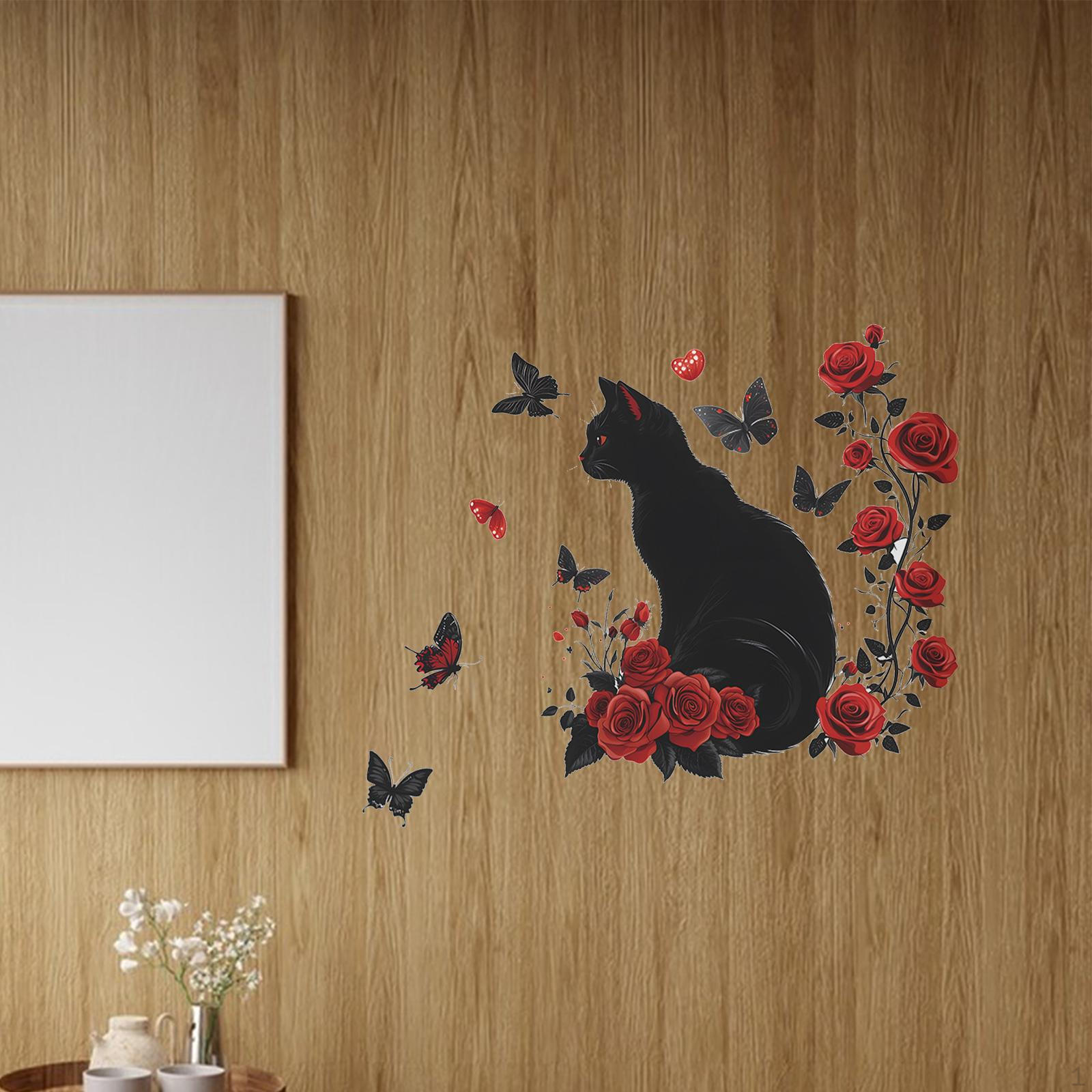 

Rose Sticker Peel And Sticks Decorative Decor Gothic Easy to Install