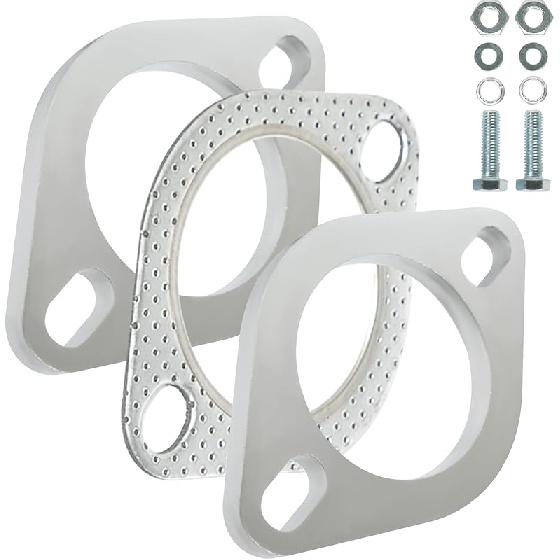 2.75 Inch/70Mm Exhaust Flange Connection Kit Corrosion Proof 2.75 Inch 2 Blot Exhaust Flange & Exhaust Gasket Kit With Bolts & Nuts For 70Mm OD