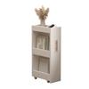 Ultra-Narrow Mobile Storage Unit-Corner Cabinet with Rolling Wheels Bathroom Vanity &Wall Bookshelf Combo Space-saving Organizer