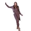 New Women's Hooded Sporty Fashionable Casual Zipper Large-sized Asymmetrical Long-sleeved Set
