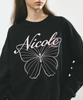 NICK&NICOLE Nicole Butterfly Sweatshirt_Black Pink