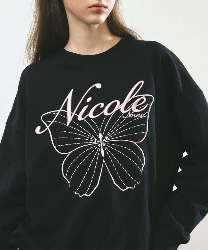 NICK&NICOLE Nicole Butterfly Sweatshirt_Black Pink