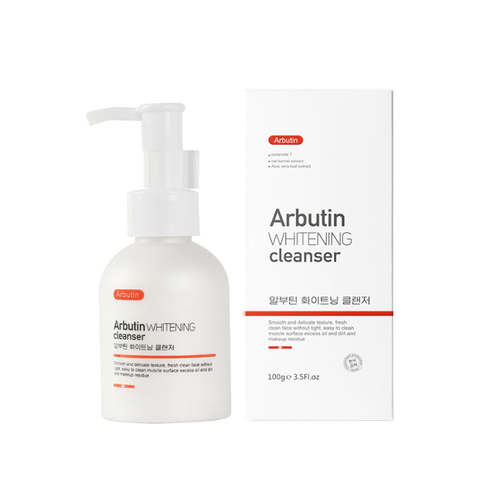 Deleventh 100g Arbutin Facial Cleanser Oil Control Face Wash Whitening Brightnening Cleanser