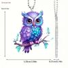 Acrylic Flat Surface Owl Car Decor Mirror Pendant For Auto Interior Decoration