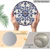 2D Flat Aluminum Sign Vintage Blue Floral Pattern Decorative Sign 7.87 Inches X 7.87 Inches Perfect for Decorating Homes, Porches, Living Rooms, and