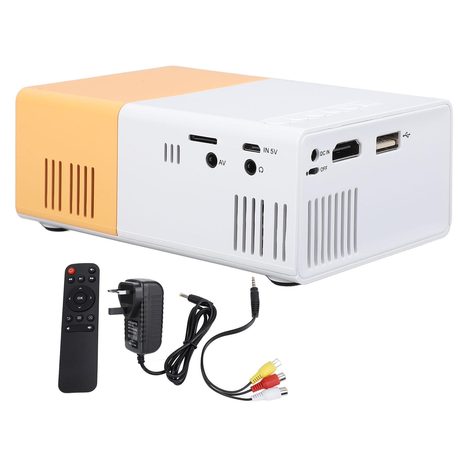 

Маленький проектор HD 1080P портативный уличный кинопроектор с динамиком для домашнего развлечения UK Plug 100-240V