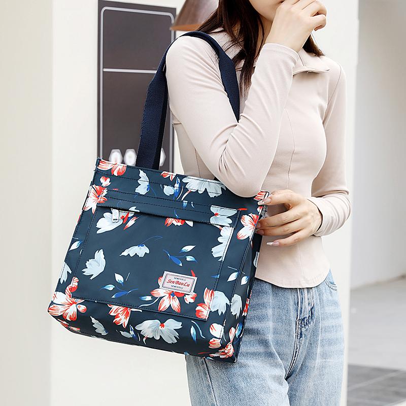 New Women Handbag Floral Printed Beach Shopping Large Capacity Tote Bag Fashion Casual High Capacity Travel Ladies Shoulder Bag