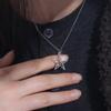 Korean Vintage Pentagram Necklace Zinc Zinc Alloy Korean Clavicle Chain Simple Star Pendant Necklace  Party