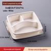 Disposable 9-inch 3-Compartment Sugarcane Pulp Tray with Lid